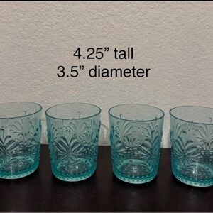 Aqua Blue Tumblers Set